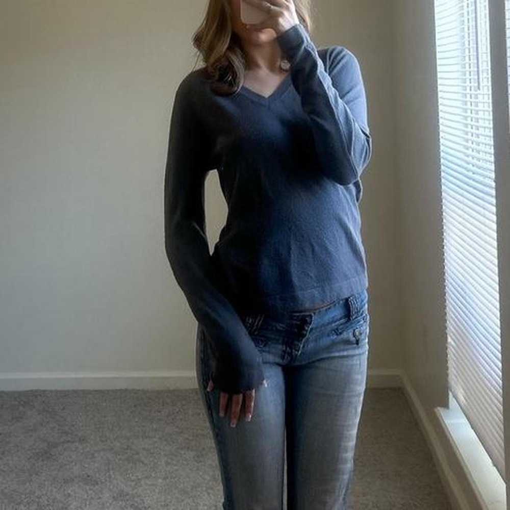 Vintage express grey lightweight knit top